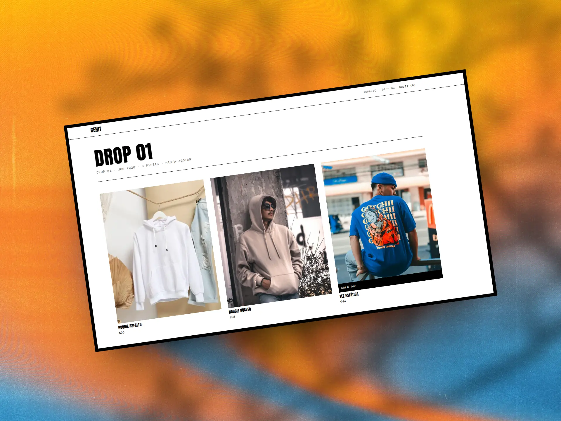 Cenit — Ecommerce de moda con sistema de drops — Ecommerce de moda en Salamanca por Xync, captura 1