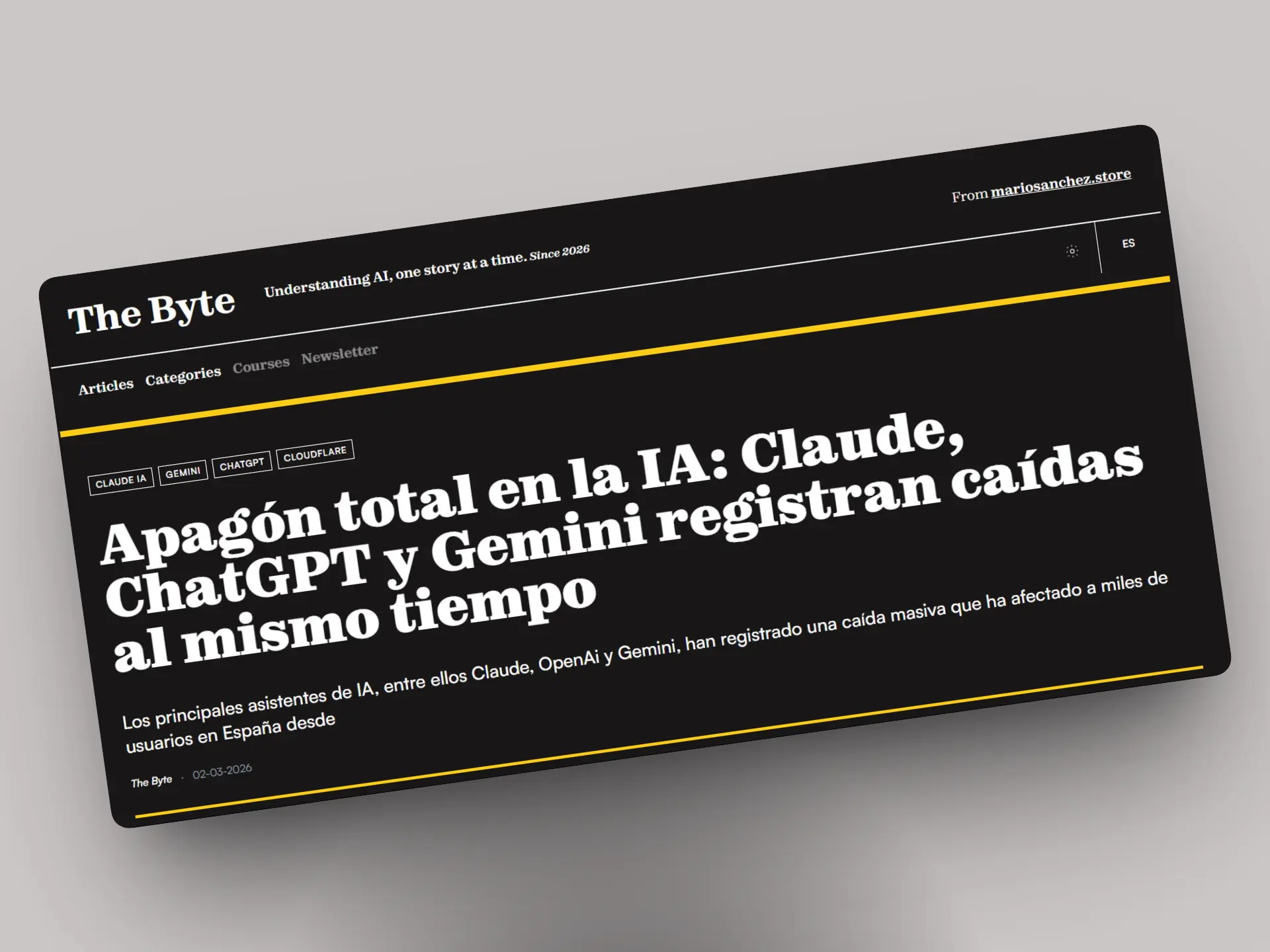 The Byte — Periódico digital optimizado para SEO — Periódico digital en Salamanca por Xync, captura 2